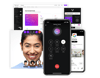 Screenshots of various sizes depicting different Vonage Business Communications products